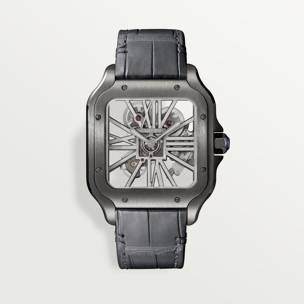 Đồng Hồ Cartier Santos De Cartier  Large Watch Nam Xám Đen